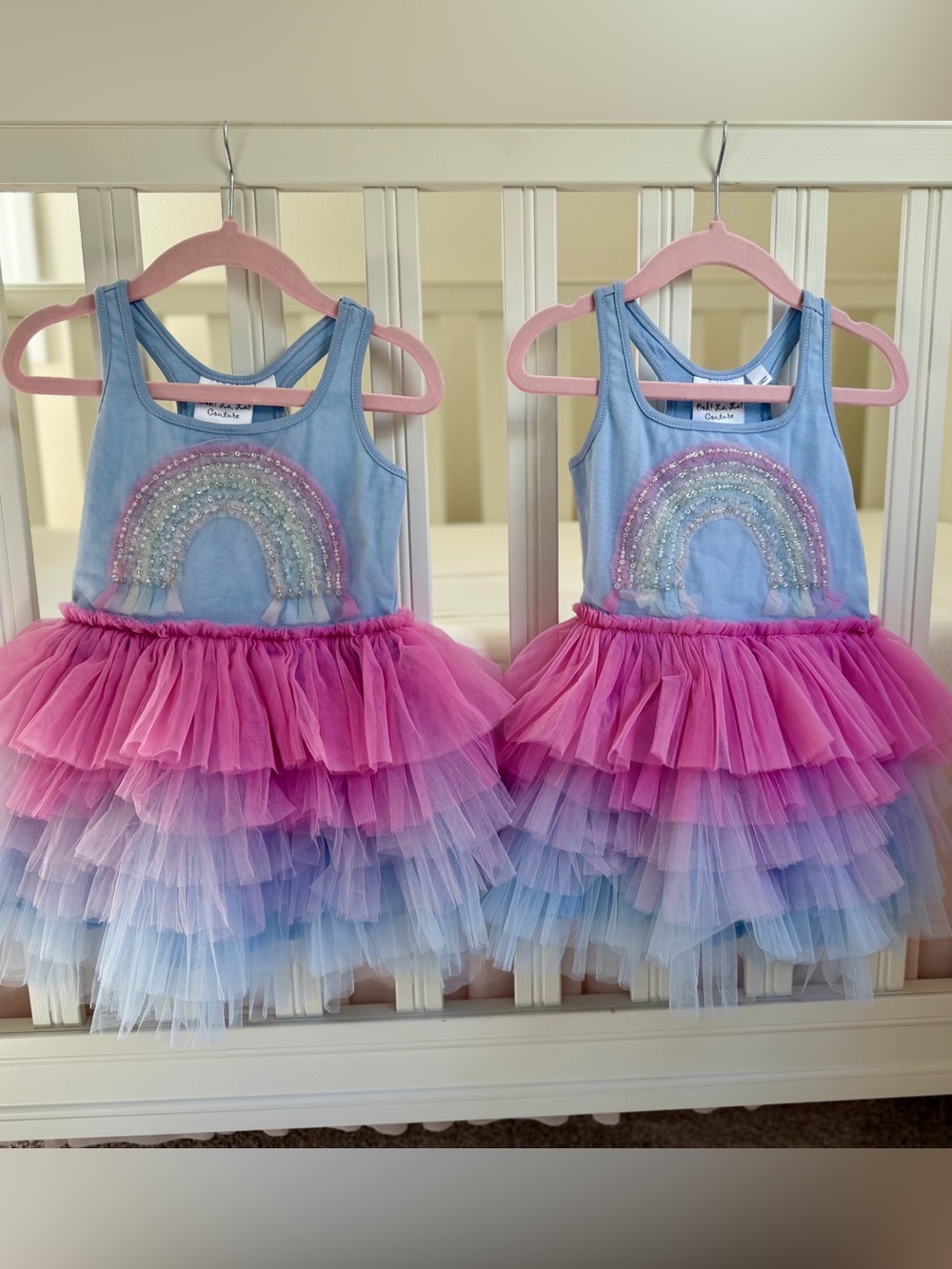 Twin Dresses - NWT Ooh La La Couture Rainbow Tutu Dresses - 2T